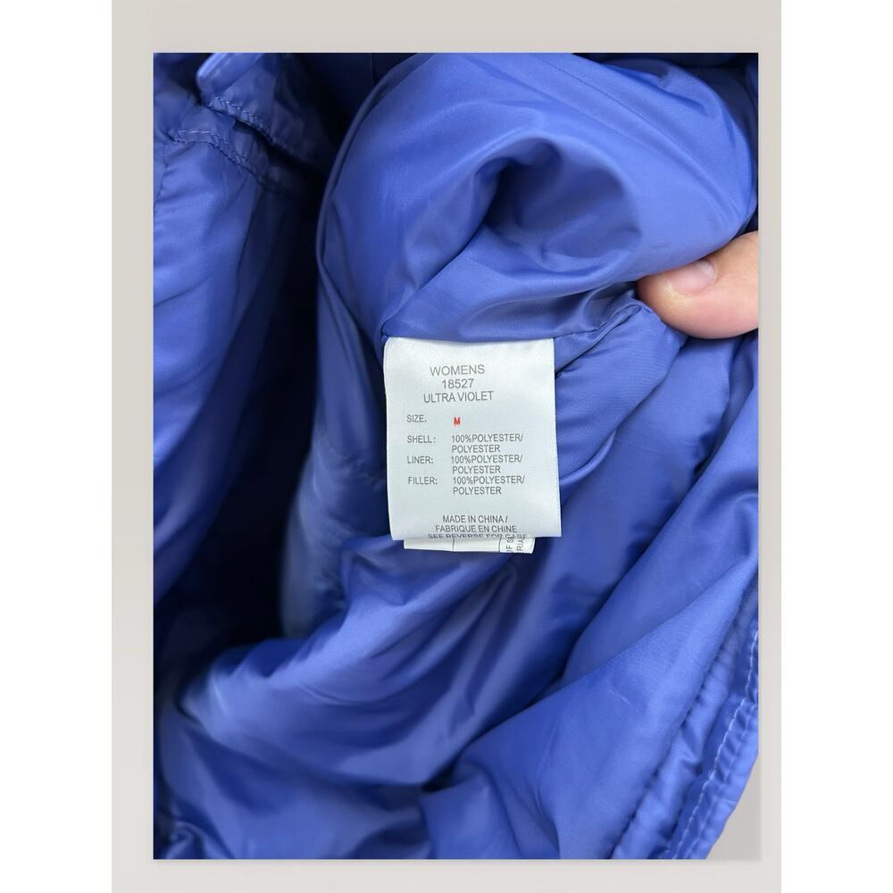 Vintage Woolrich Womens NWT Blue Puffer Vest Zip Front Fleece Lined V07 - Picture 4 of 5
